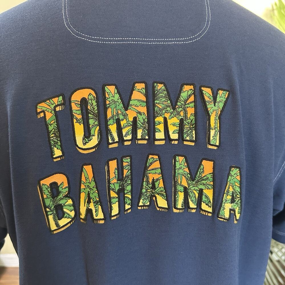 Tommy Bahama Men XL Polo Paradise Passport Embroidered Limited 2017 Pima Peru
